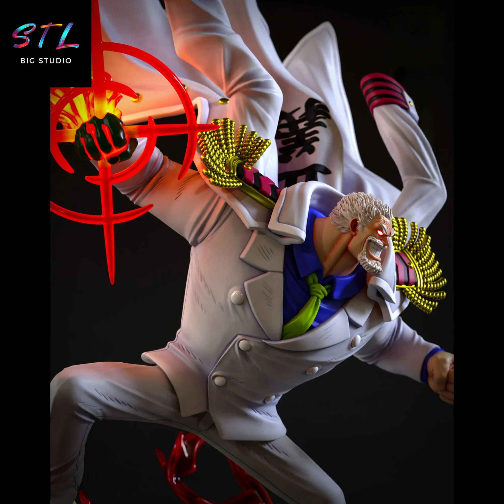 imprimir en 3d monkey d garp stl figura one piece imprimir en 3d monkey d garp stl figura one piece