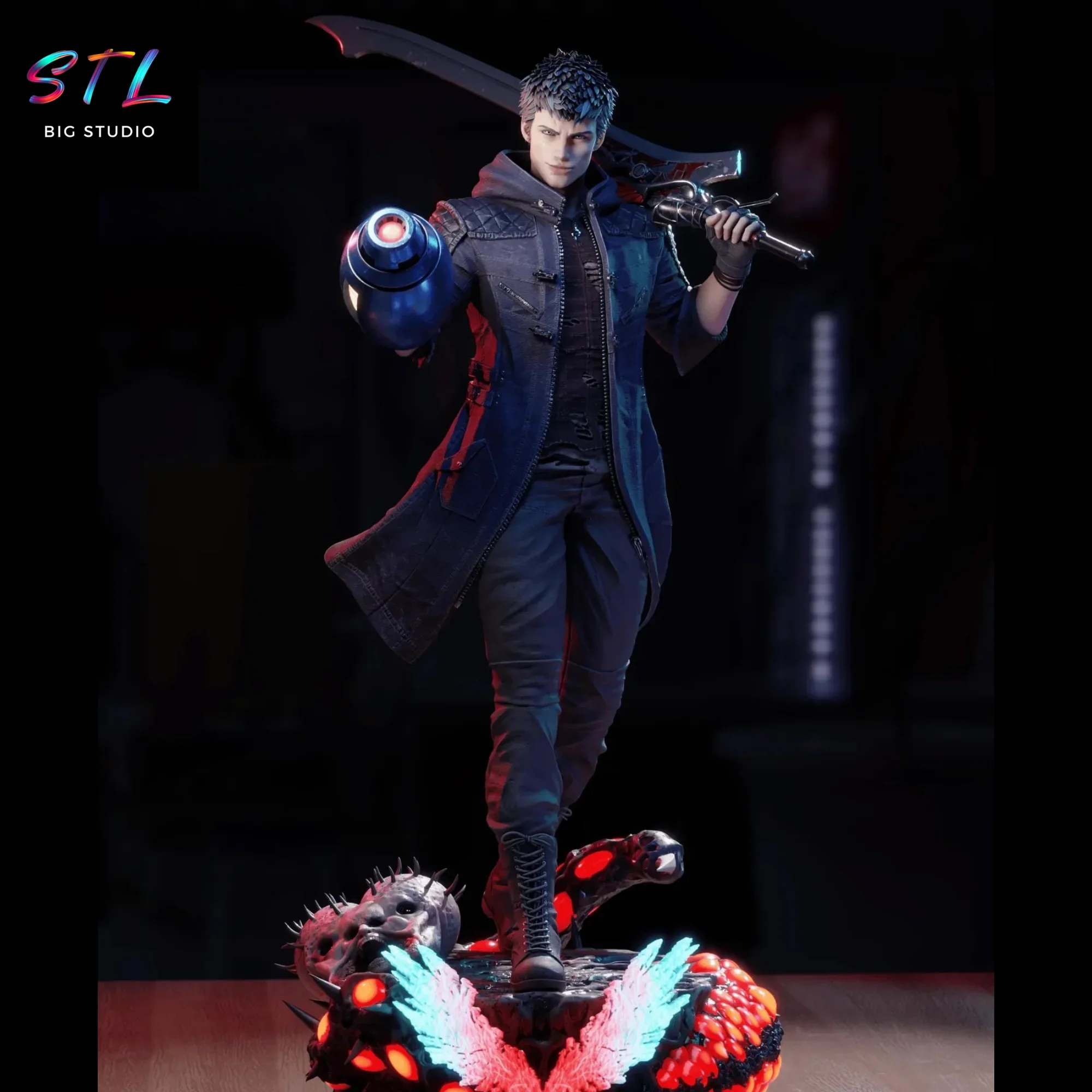 imprimir en 3d nero stl figura devil may cry imprimir en 3d nero stl figura devil may cry