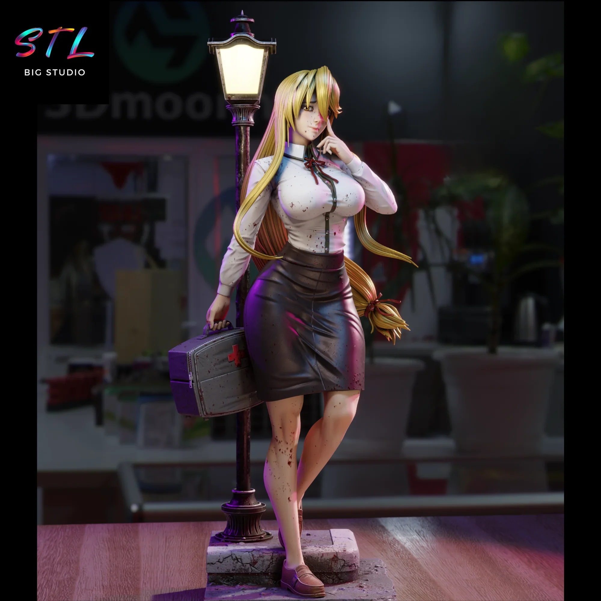 imprimir en 3d shizuka marikawa stl figura high school dxd
