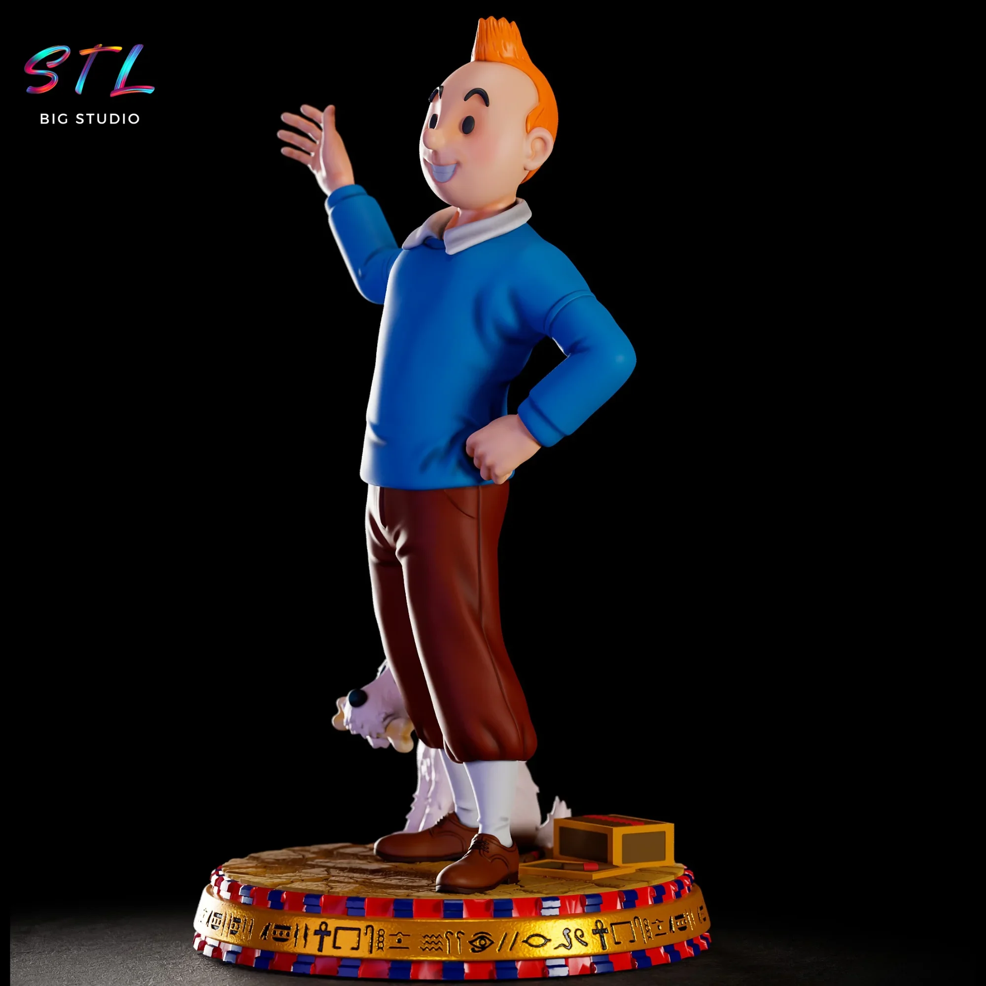 imprimir en 3d tintin y milu stl figura imprimir en 3d tintin y milu stl figura