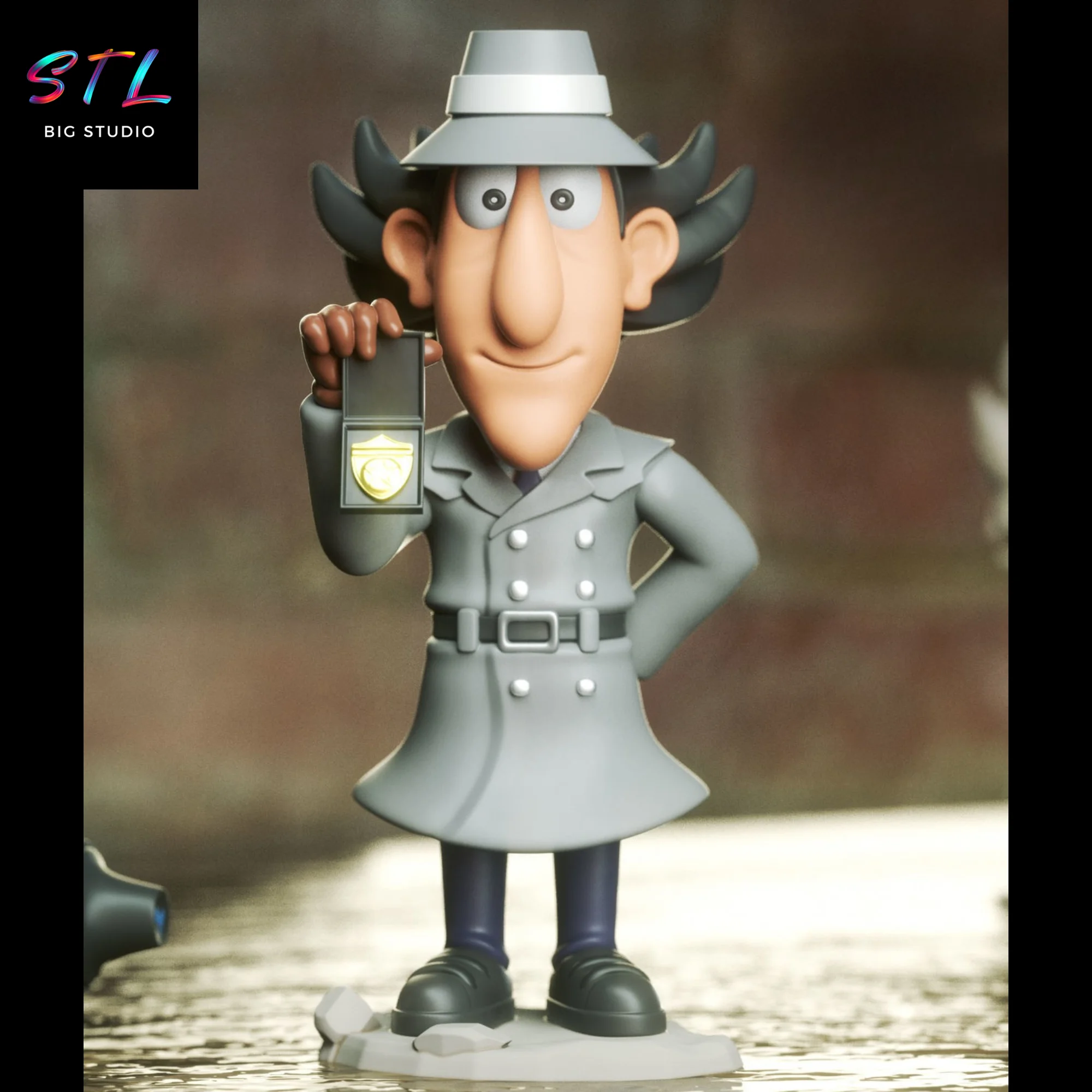 inspector gadget chibi stl impresion 3d