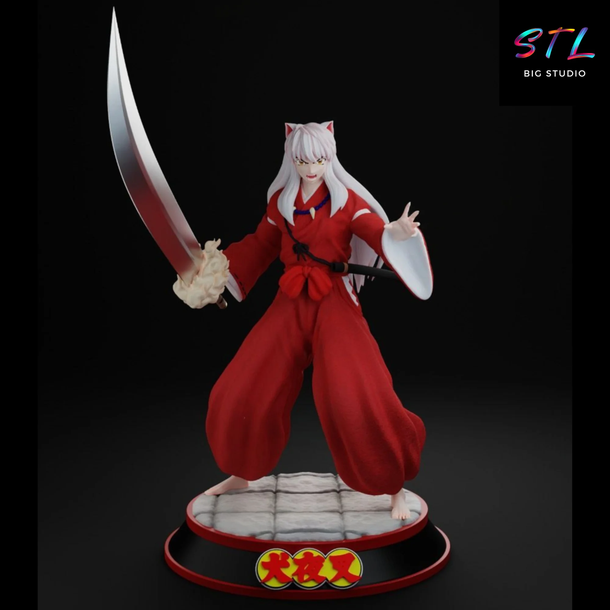 inuyasha stl impresion 3d anime