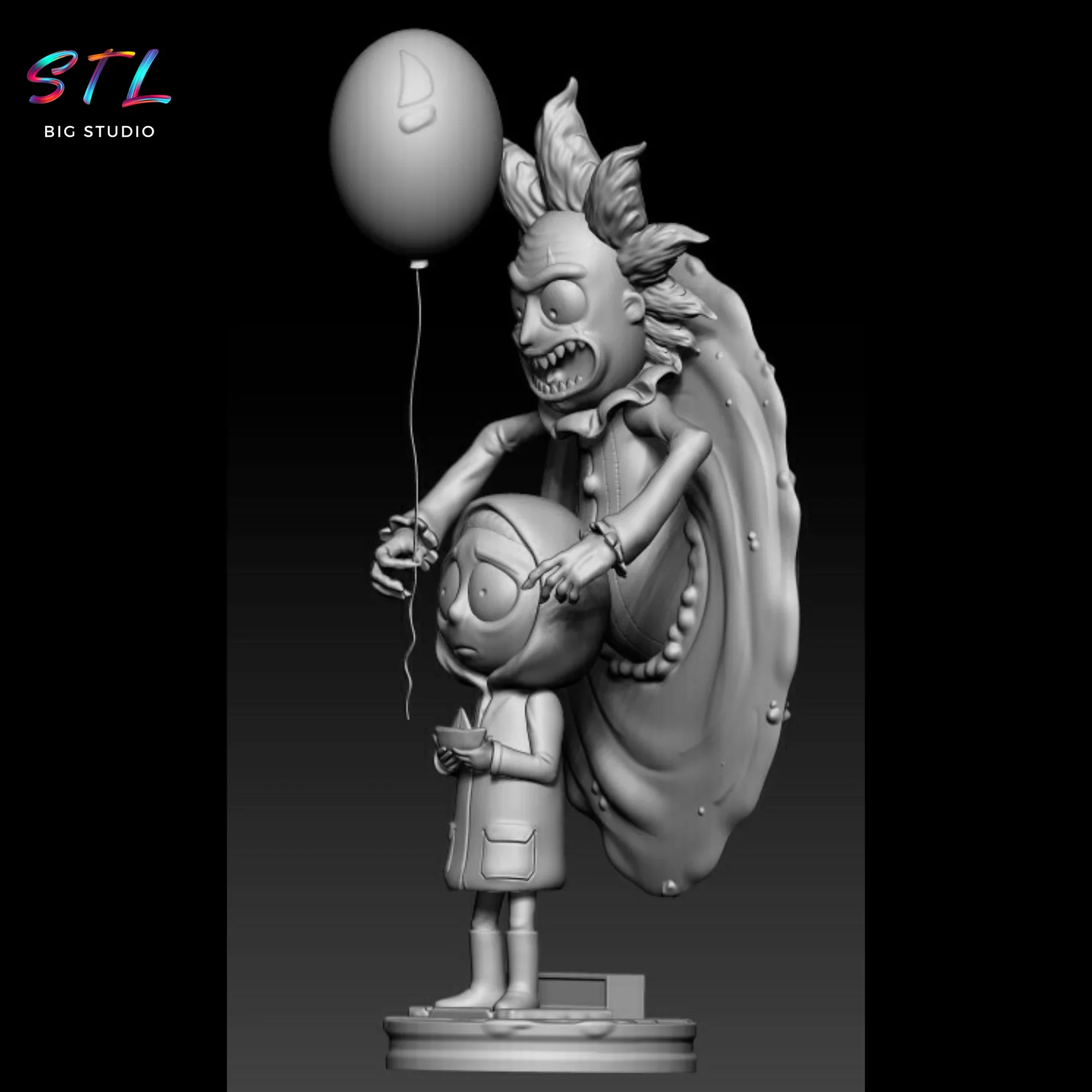 it rick y morty stl impresion 3d diorama it rick y morty stl impresion 3d diorama