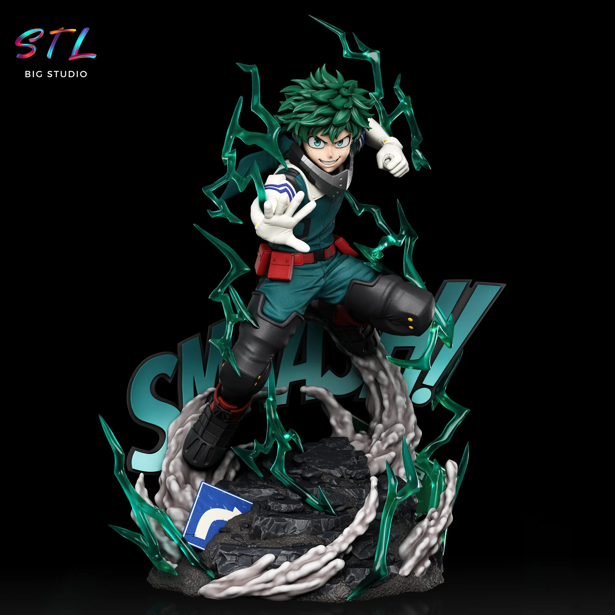 izuku midoriya stl my hero academia para impresion 3d