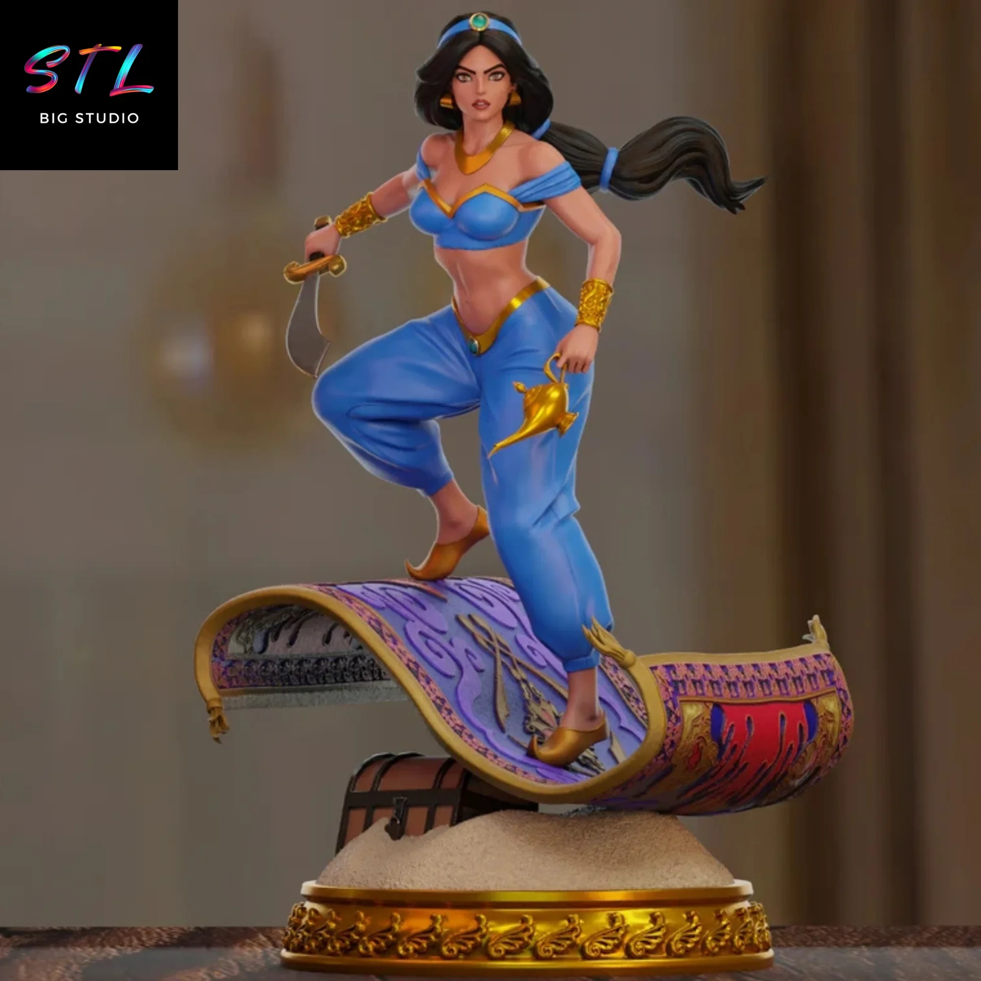 jasmine stl aladdin figura disney impresion 3d jasmine stl aladdin figura disney impresion 3d