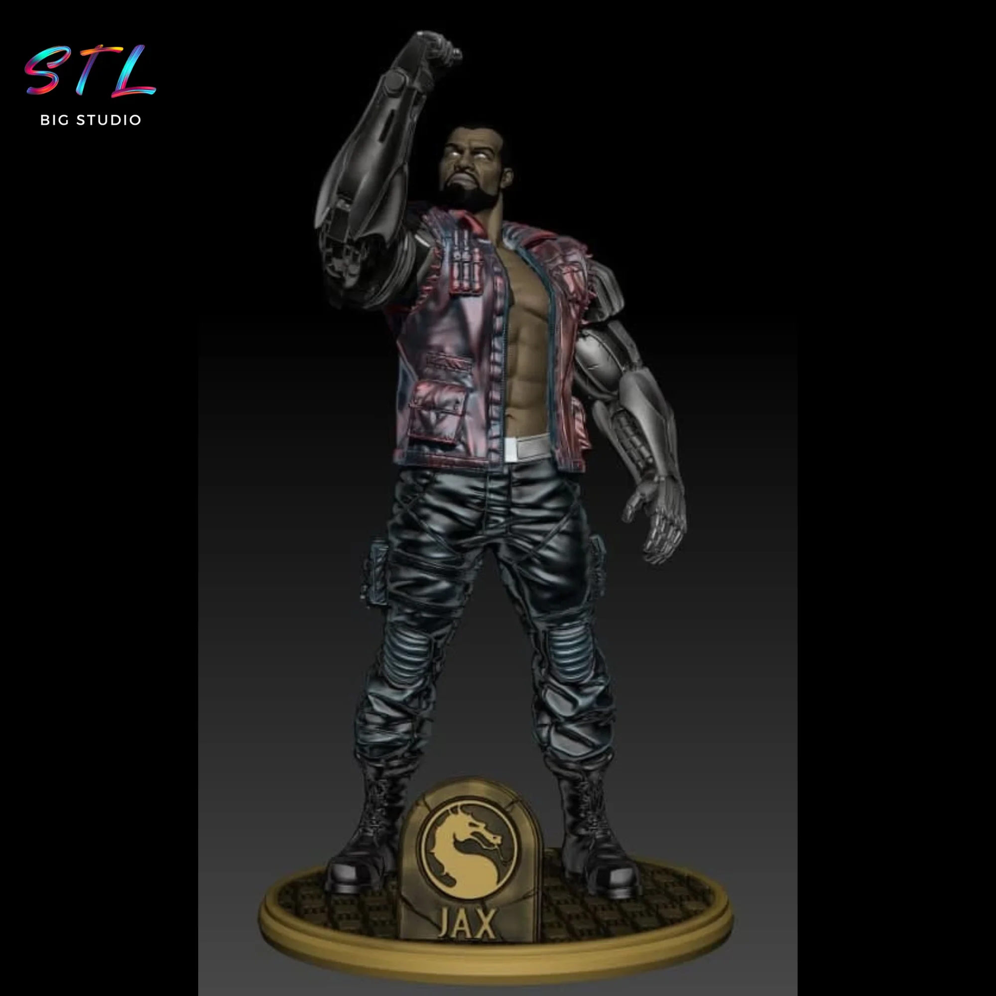jax stl mortal kombat impresion 3d figura