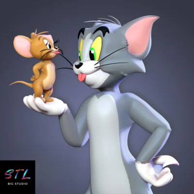 jerry y tom stl dibujos impresion 3d
