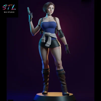 jill valentine stl resident evil figura impresion 3d