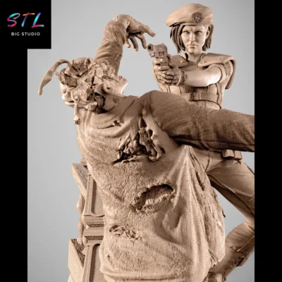 jill valentine stl resident evil para impresion 3d