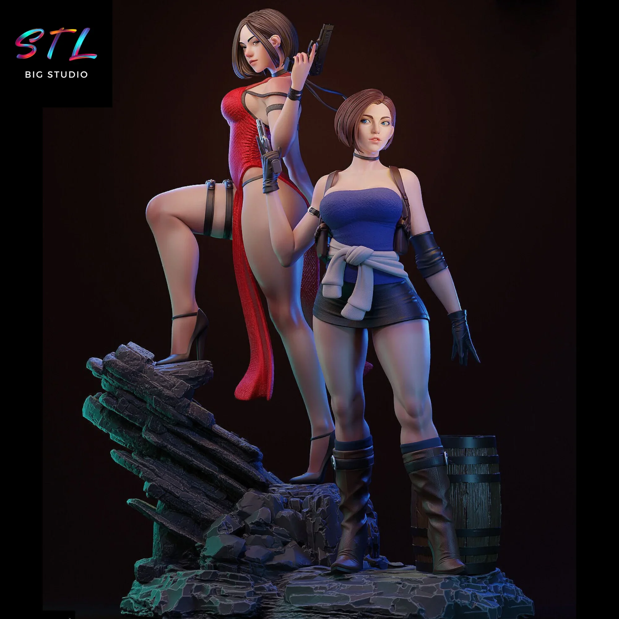 jill valentine y ada wong stl resident evil impresion 3d jill valentine y ada wong stl resident evil impresion 3d