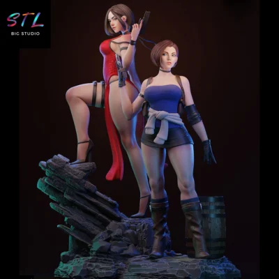 jill valentine y ada wong stl resident evil impresion 3d