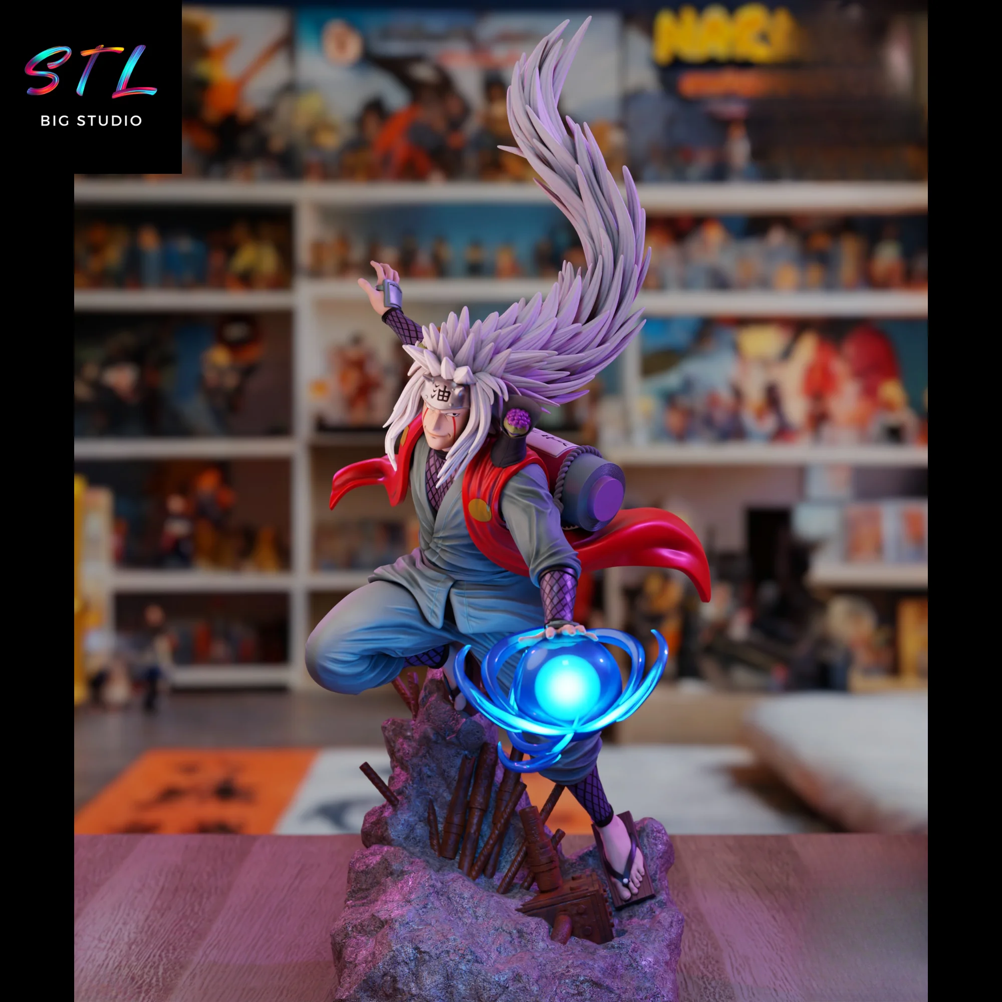 jiraiya stl naruto shippuden impresion 3d