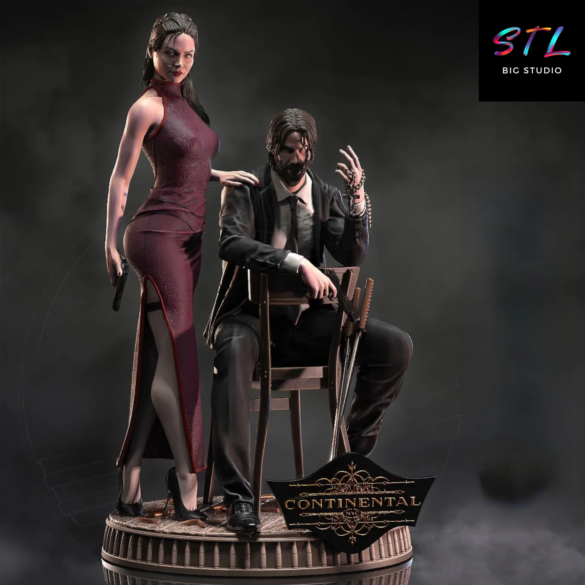 john wick ballerina stl impresion 3d