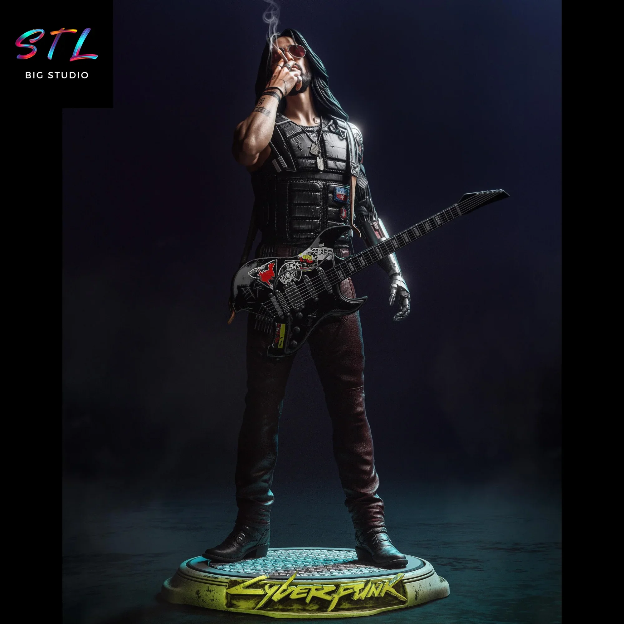 johnny silverhand stl cyberpunk 2077 impresion 3d