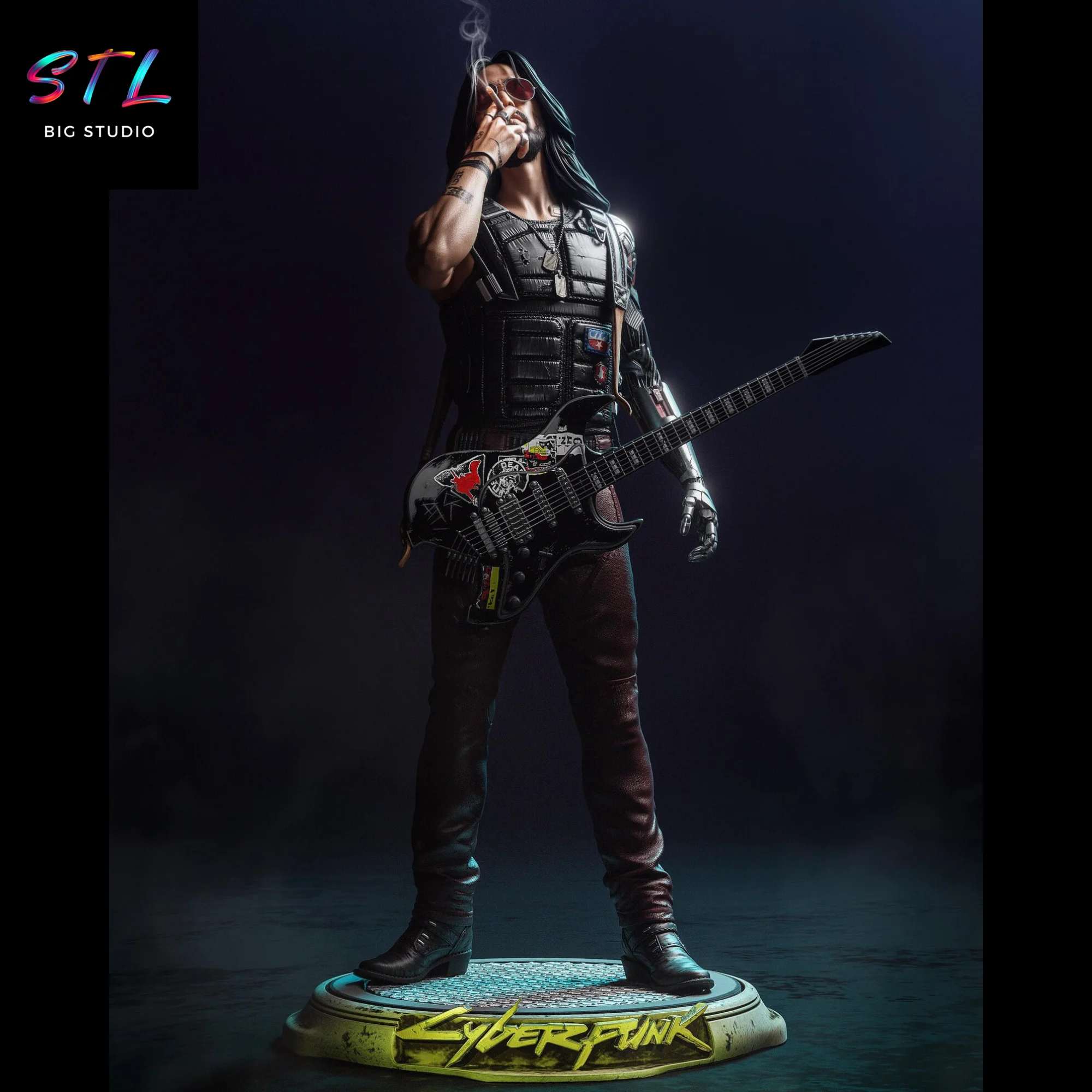 johnny silverhand stl cyberpunk 2077 impresion 3d