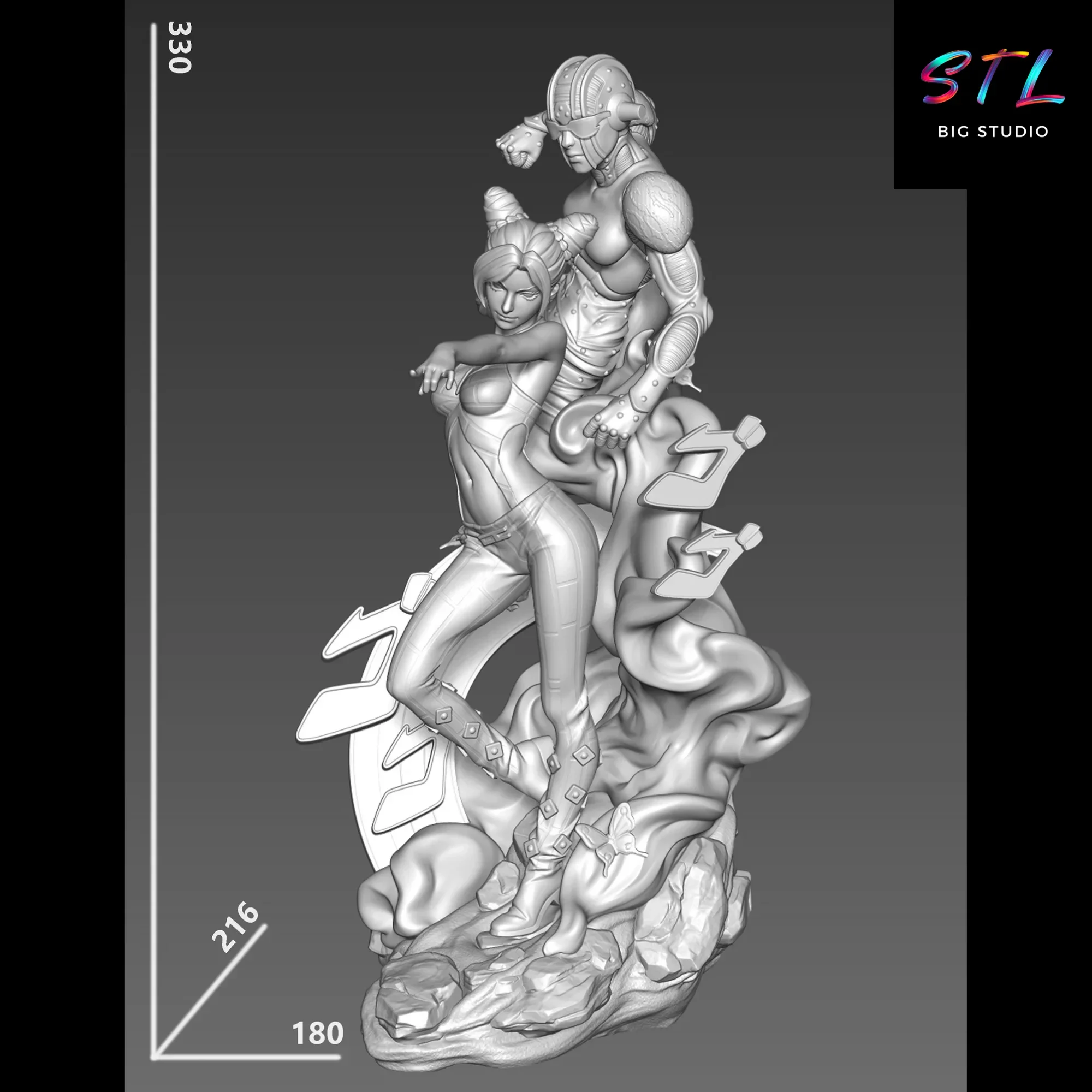 jojo's bizarre adventure stl jolyne cujoh diorama impresion 3d jojo's bizarre adventure stl jolyne cujoh diorama impresion 3d