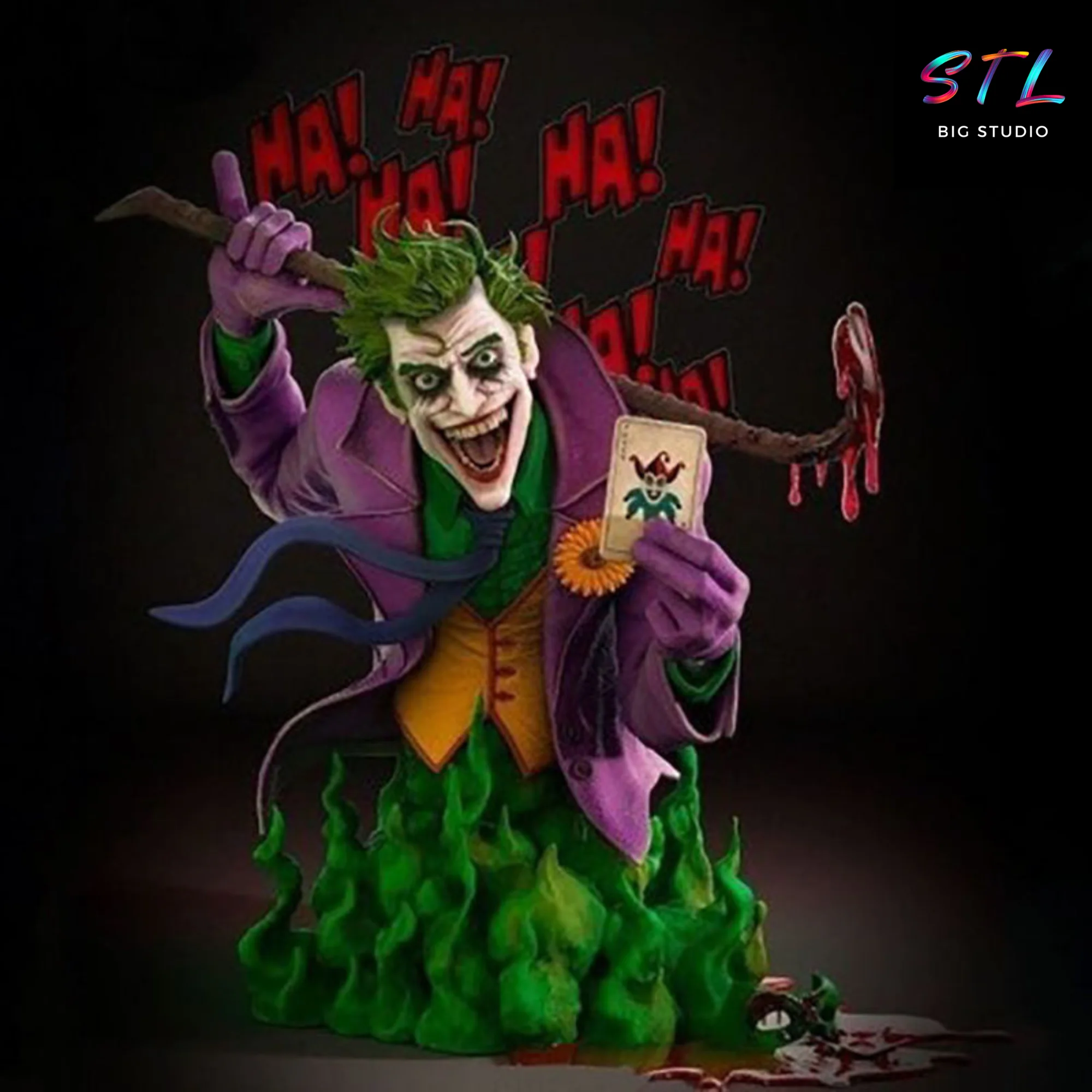 joker stl diorama dc comics impresion 3d