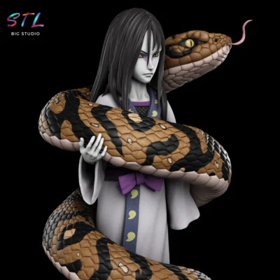 joven orochimaru stl naruto figura impresion 3d