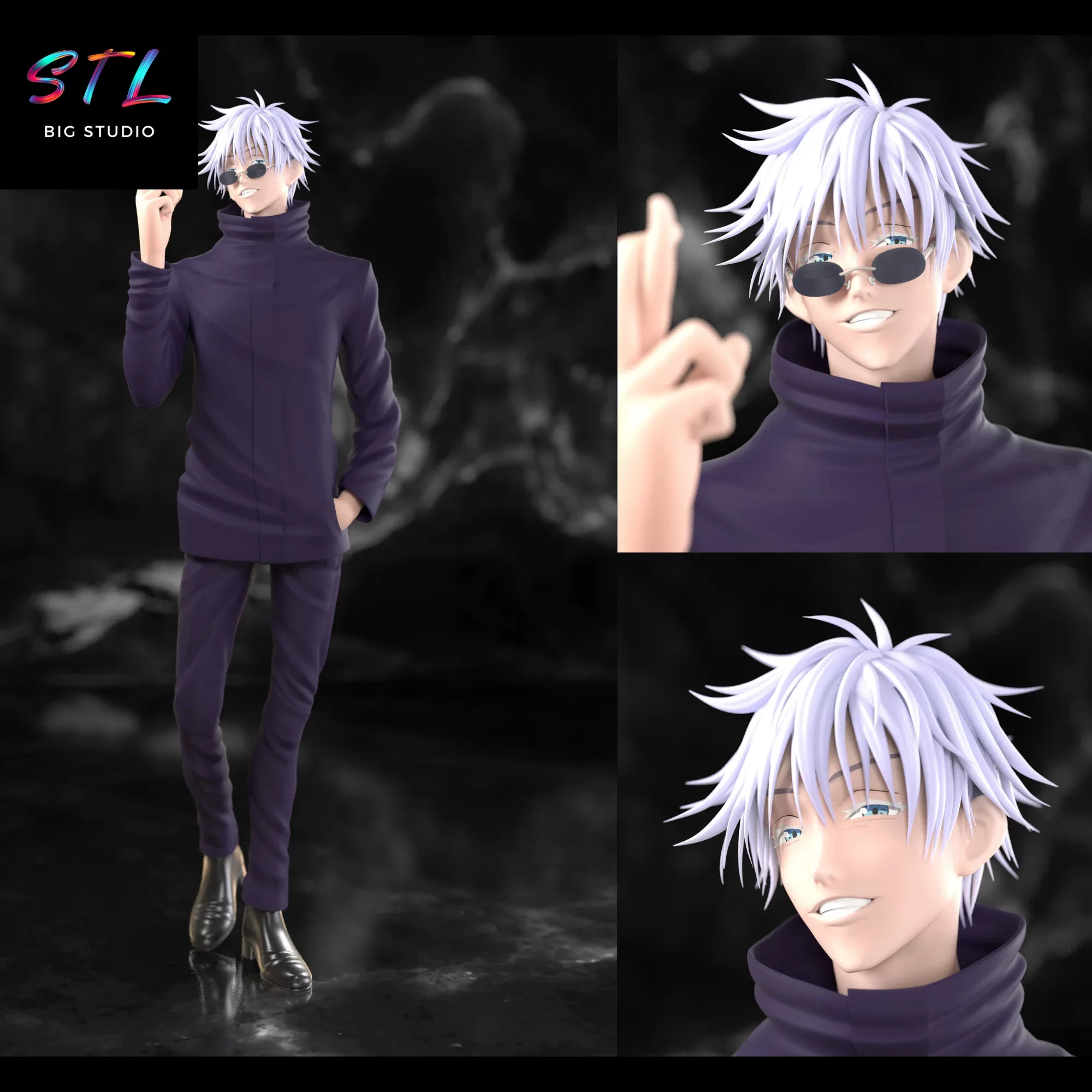 jujutsu kaisen stl satoru gojo imprimir 3d jujutsu kaisen stl satoru gojo imprimir 3d