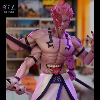 jujutsu kaisen stl sukuna impresion 3d anime