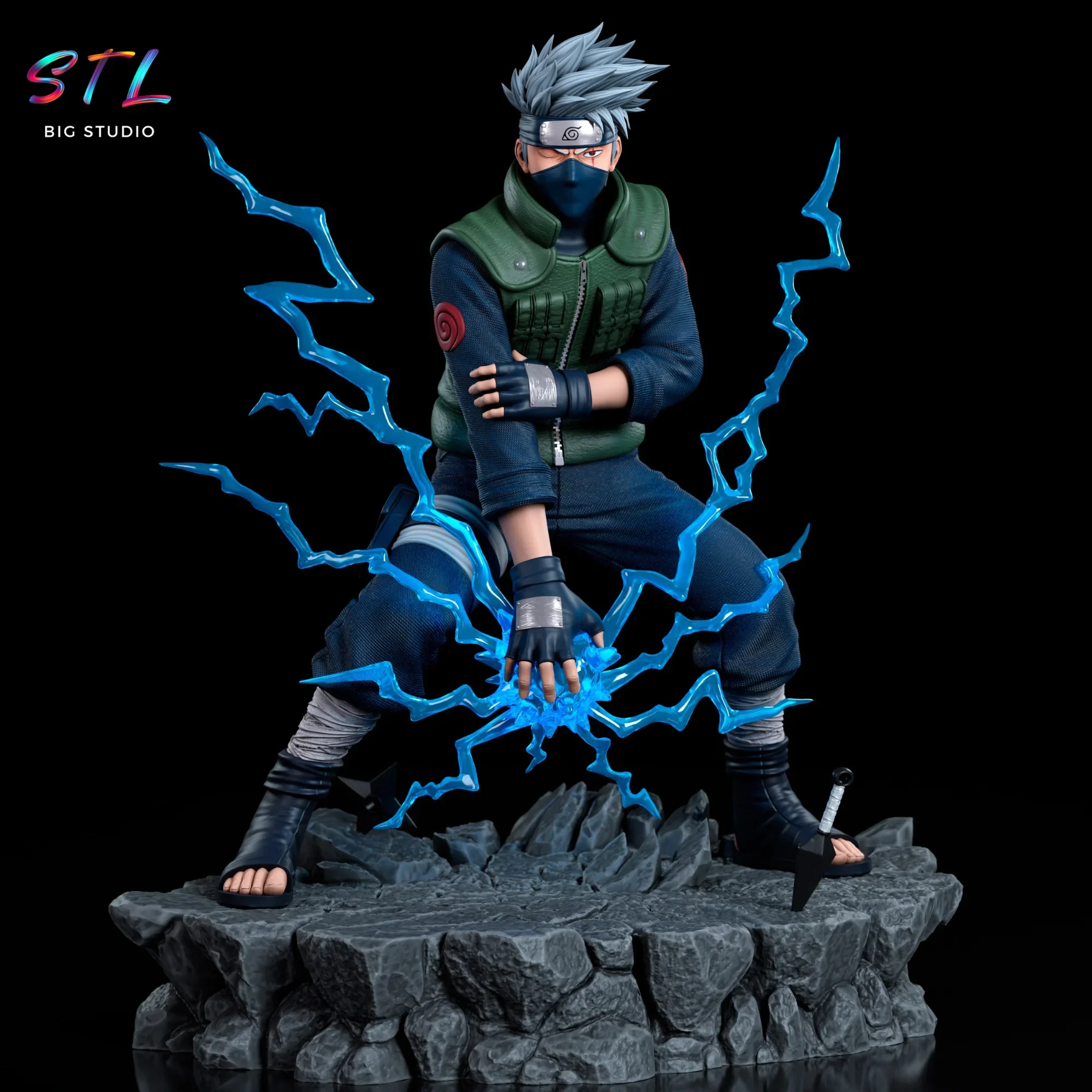 kakashi hatake stl naruto shippuden impresion 3d