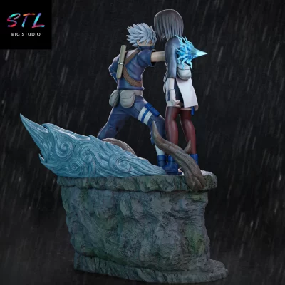 kakashi rin obito stl naruto diorama impresion 3d