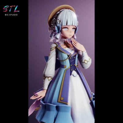 kamisato ayaka stl genshin impact figura impresion 3d