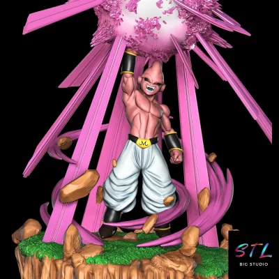 kid buu stl bola de dragon impresion 3d