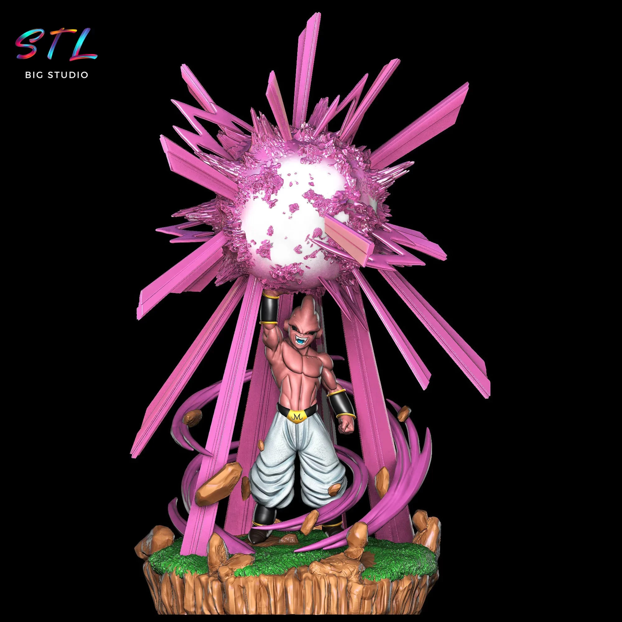 kid buu stl impresion 3d dragon ball