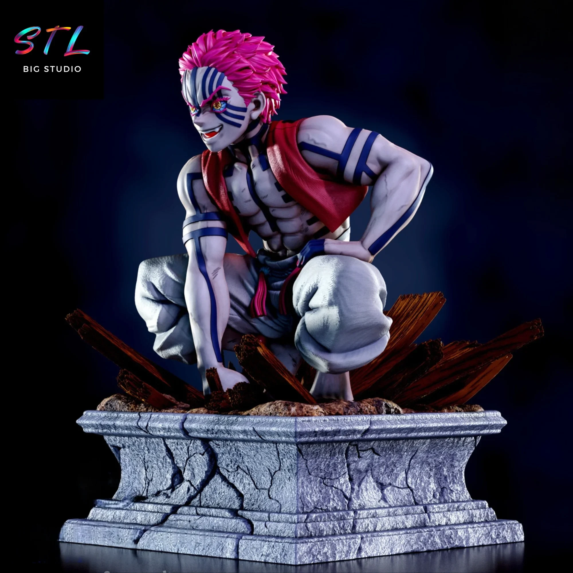 kimetsu no yaiba stl akaza figura demon slayer para impresion 3d kimetsu no yaiba stl akaza figura demon slayer para impresion 3d