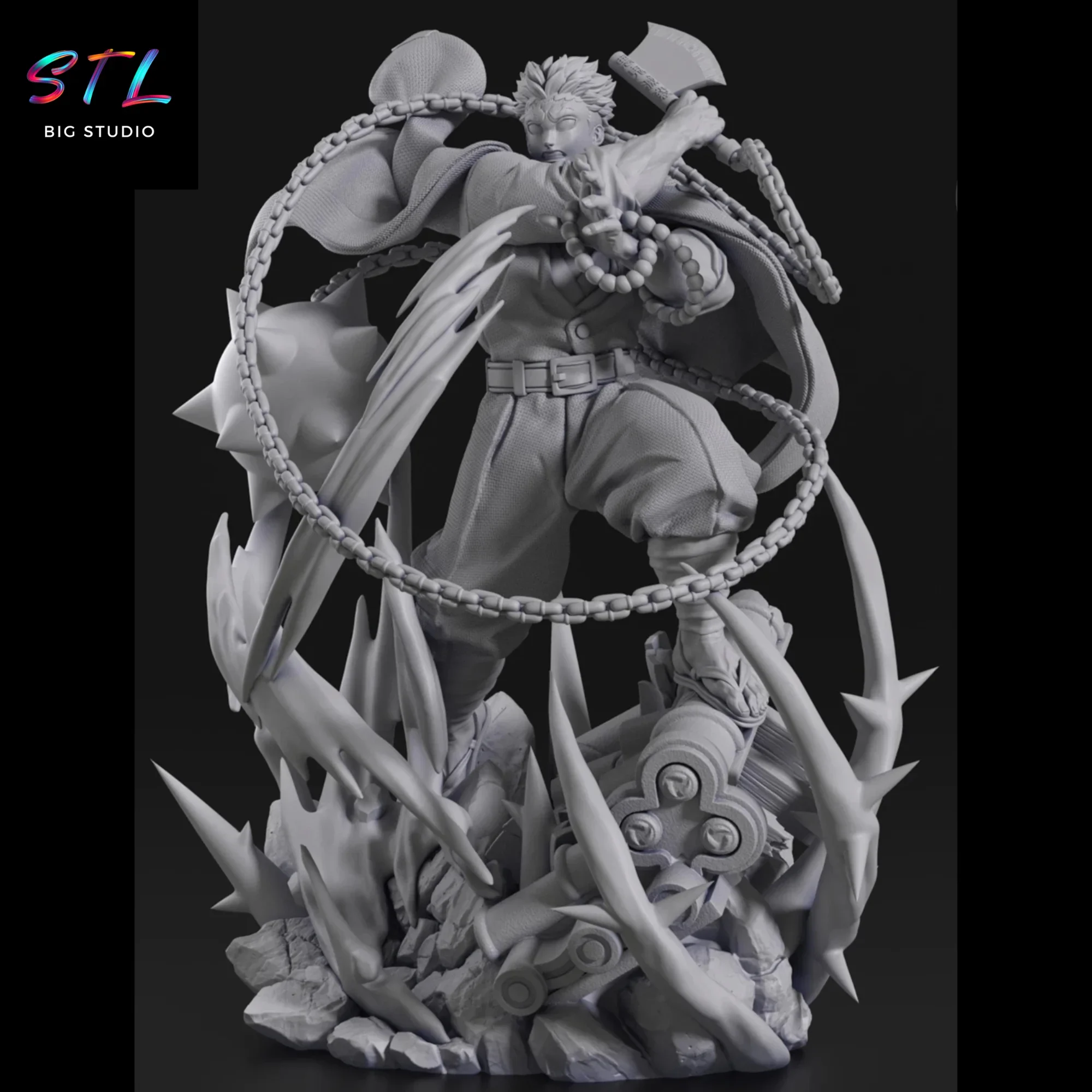 kimetsu no yaiba stl gyomei himejima impresion 3d kimetsu no yaiba stl gyomei himejima impresion 3d