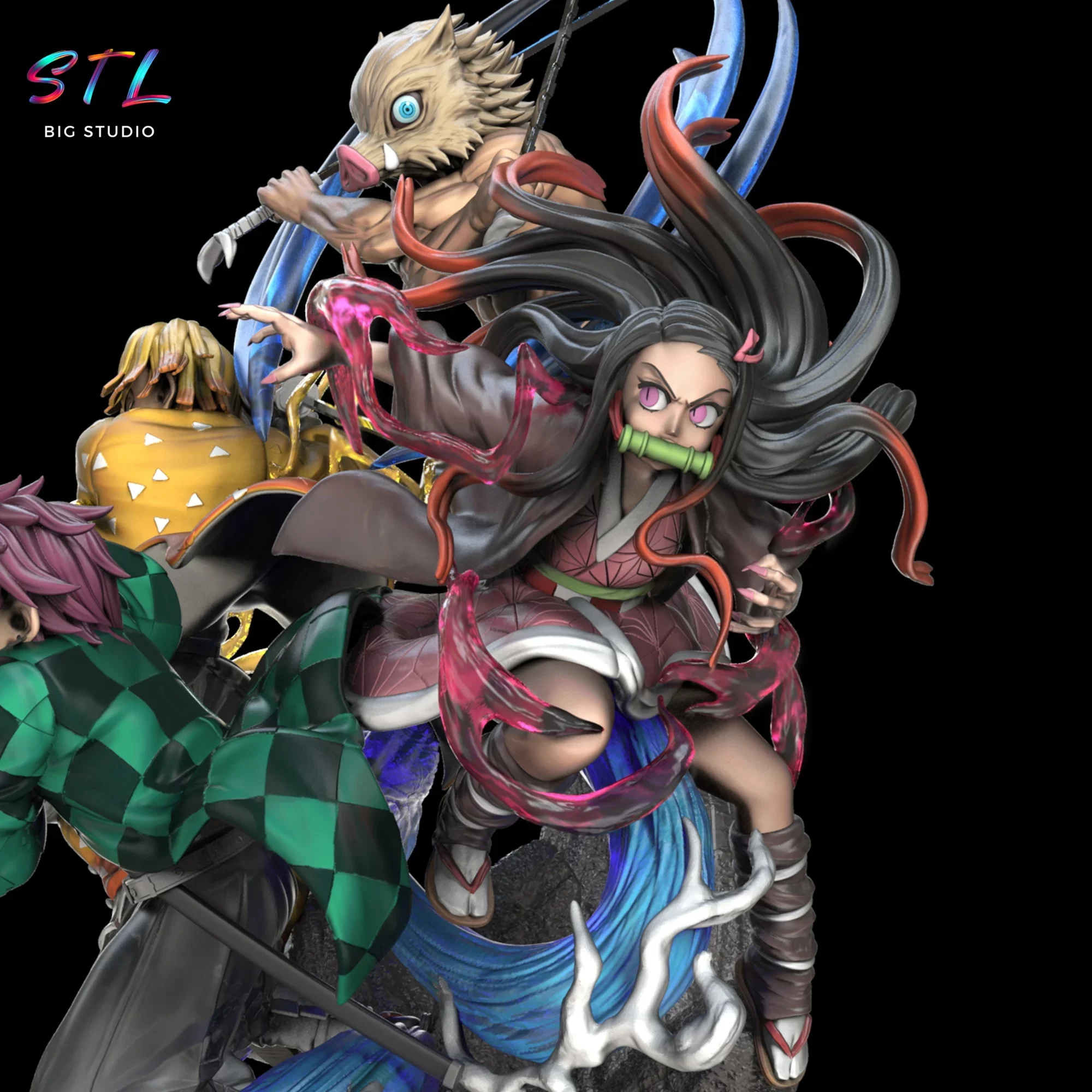 kimetsu no yaiba stl impresion 3d diorama anime kimetsu no yaiba stl impresion 3d diorama anime