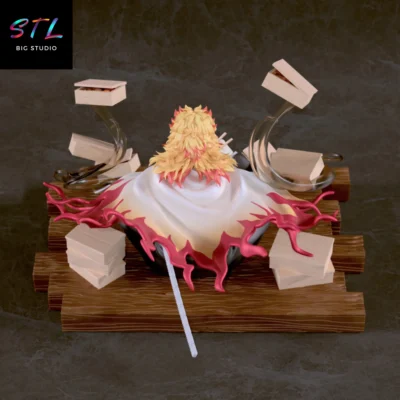 kimetsu no yaiba stl kyojuro rengoku impresion 3d