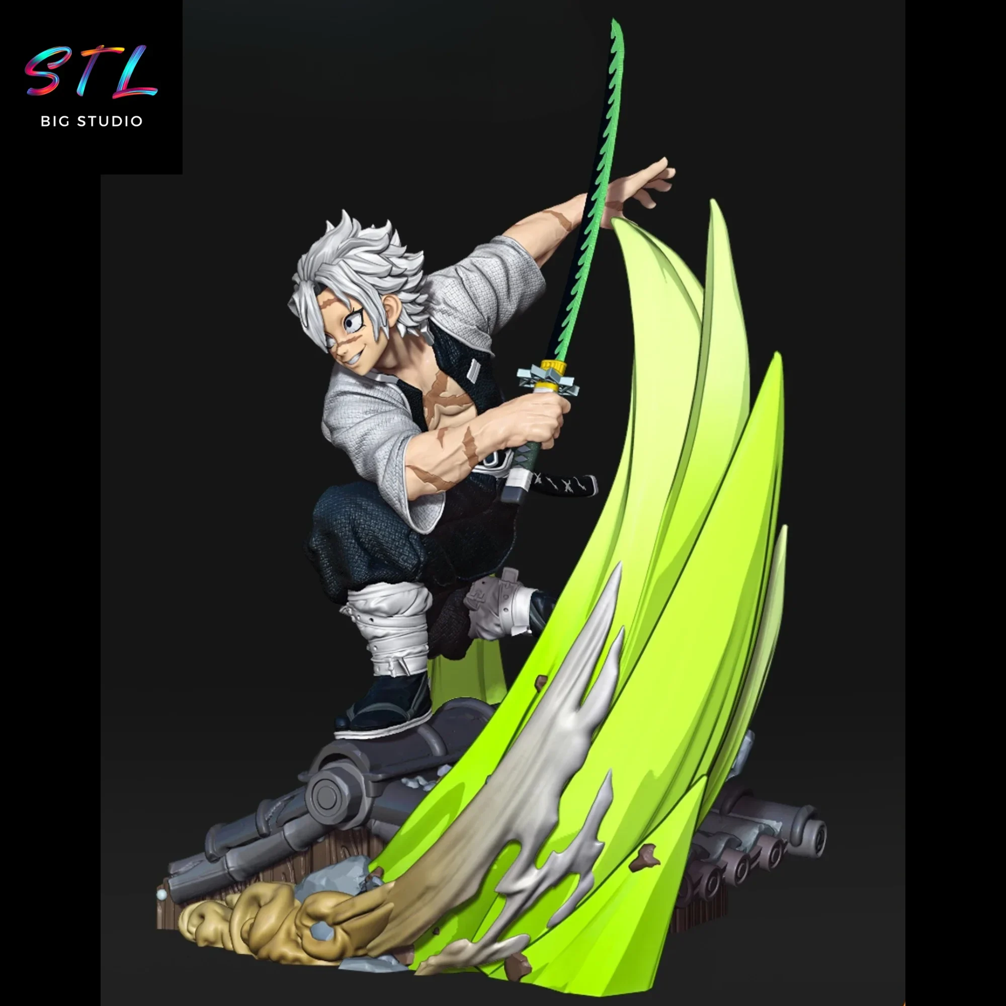 kimetsu no yaiba stl sanemi shinazugawa impresion 3d kimetsu no yaiba stl sanemi shinazugawa impresion 3d