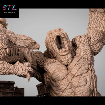 king kong stl impresion 3d diorama godzilla vs kong