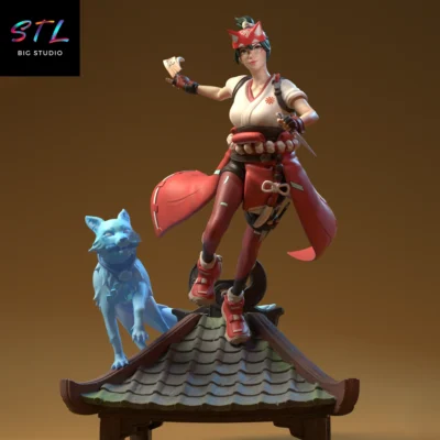 kiriko stl overwatch impresion 3d
