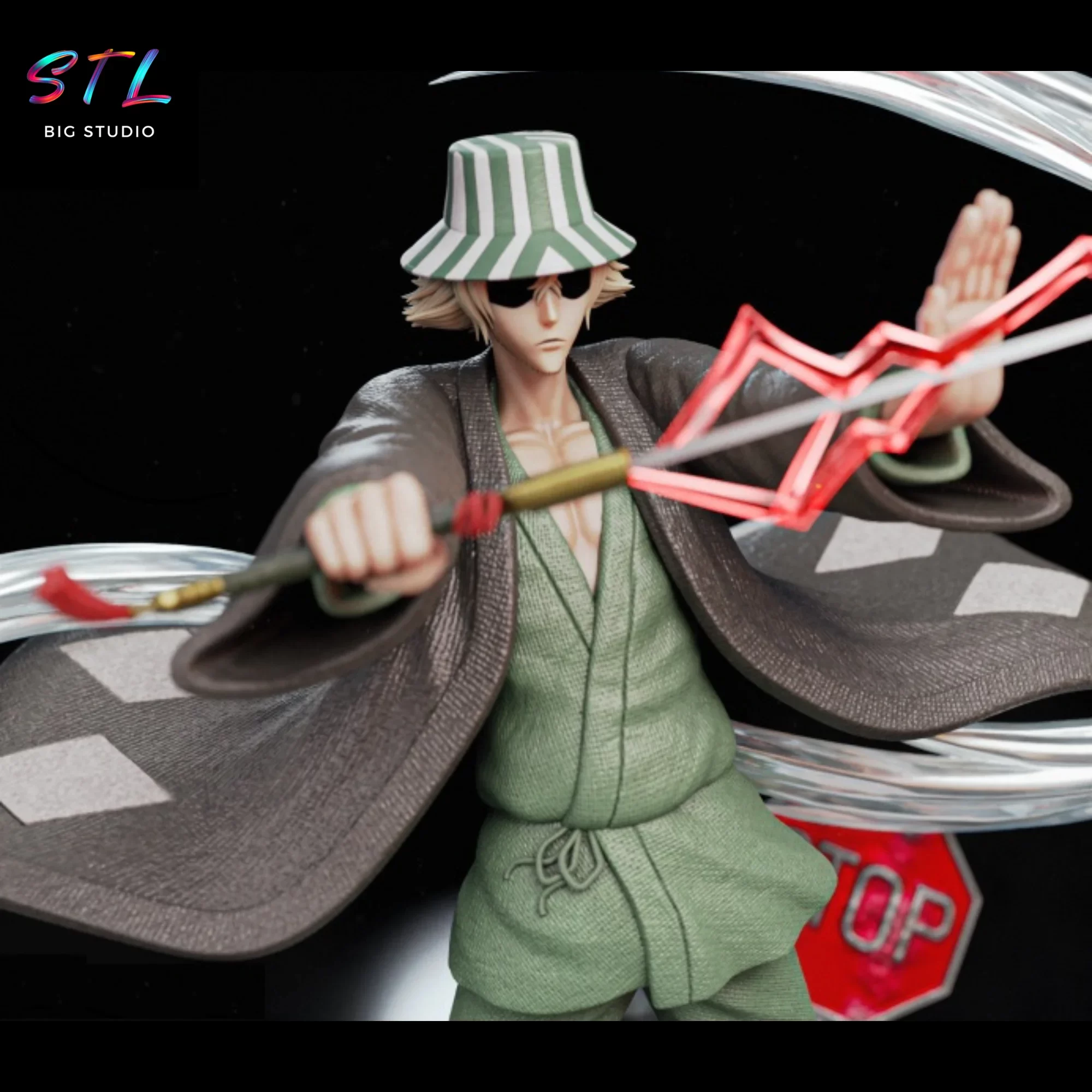 kisuke urahara stl bleach diorama impresion 3d kisuke urahara stl bleach diorama impresion 3d