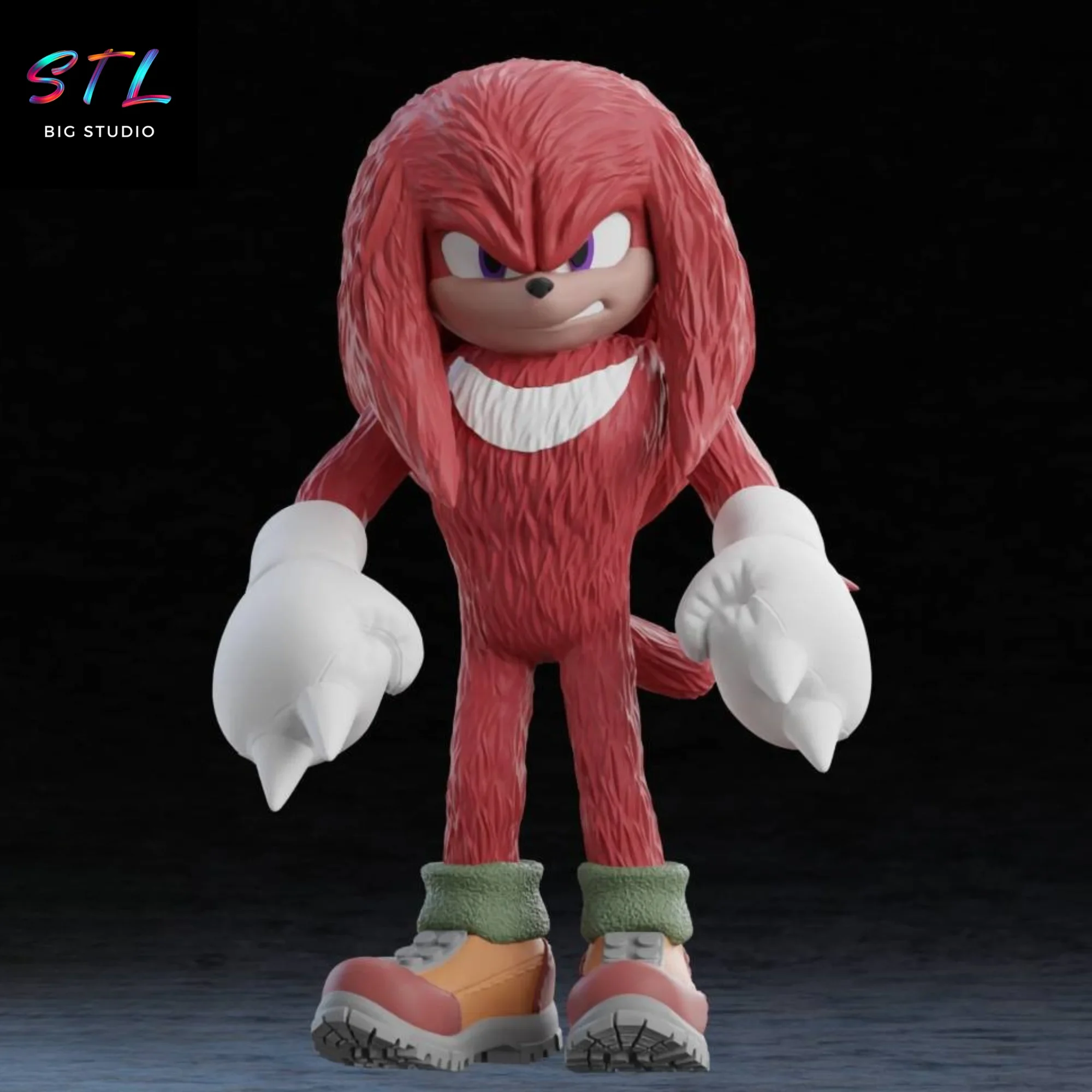 knuckles stl sonic the hedgehod impresion 3d knuckles stl sonic the hedgehod impresion 3d