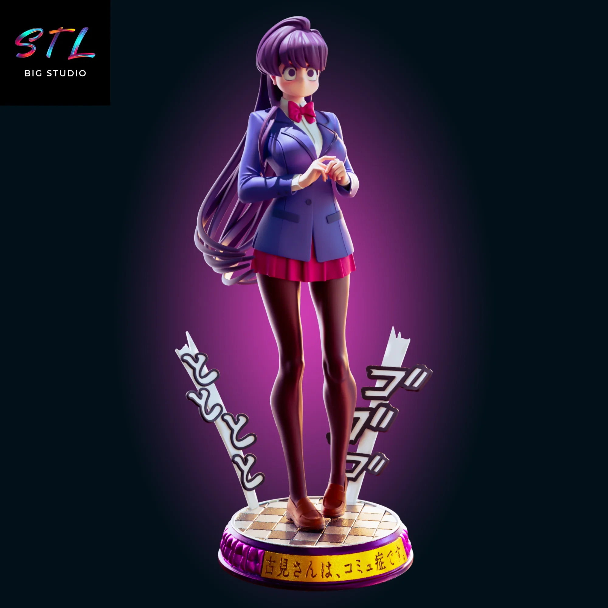 komi-san no puede comunicarse stl impresion 3d anime komi-san no puede comunicarse stl impresion 3d anime