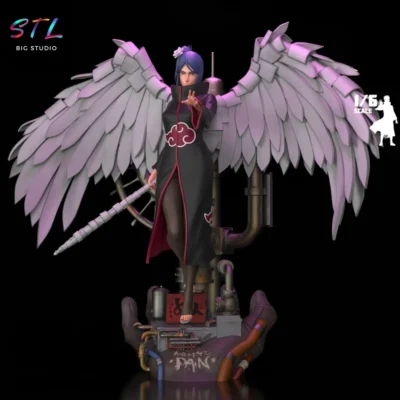 konan akatsuki stl naruto shippuden impresion 3d