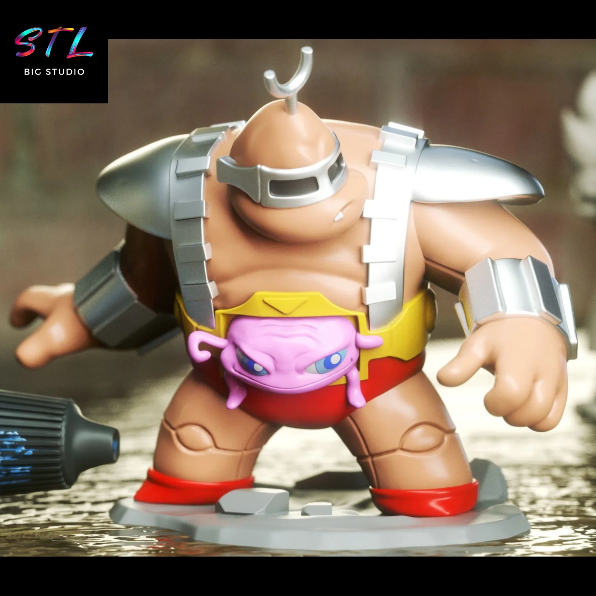 krang chibi stl tortugas ninja impresion 3d