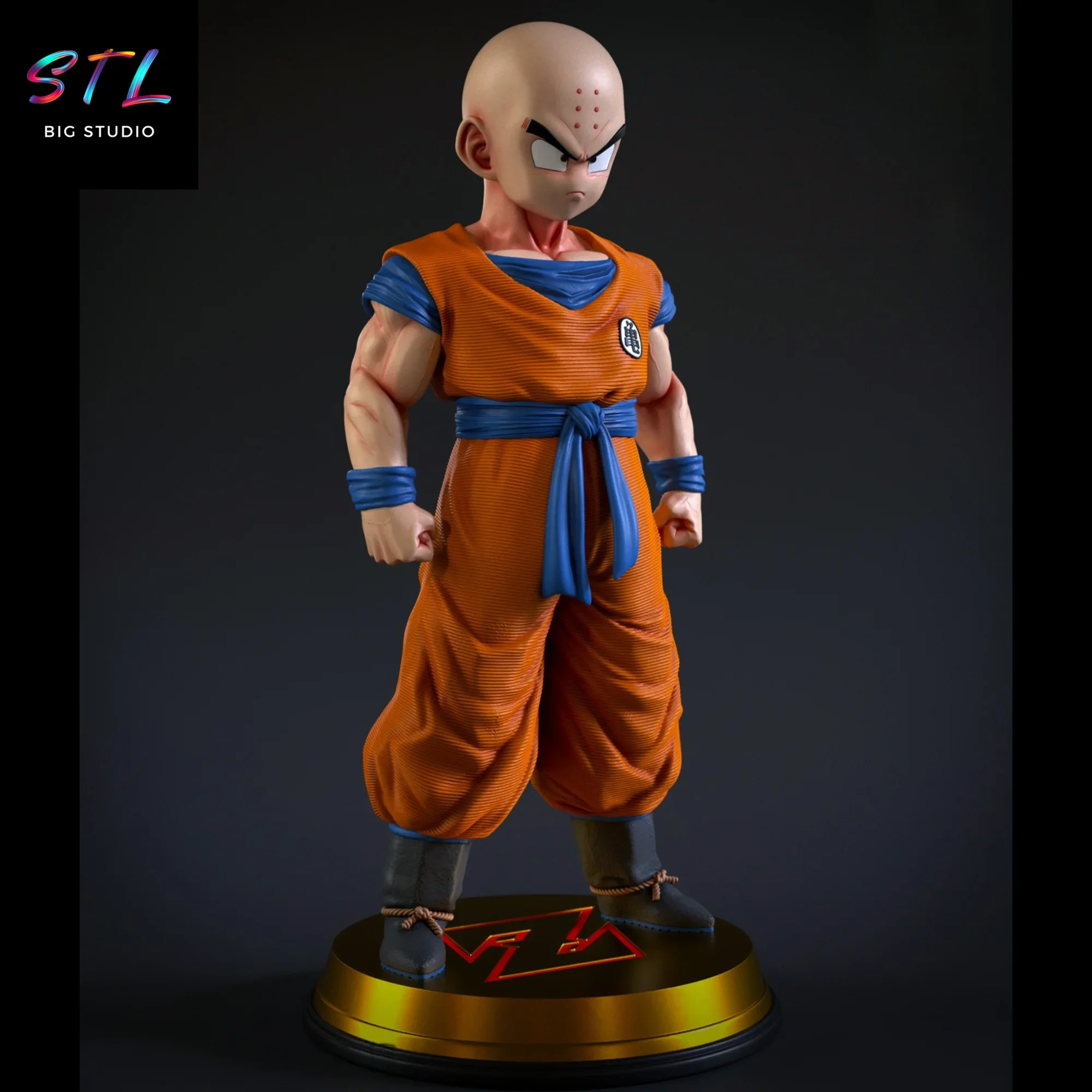 krillin stl impresion 3d figura dragon ball krillin stl impresion 3d figura dragon ball