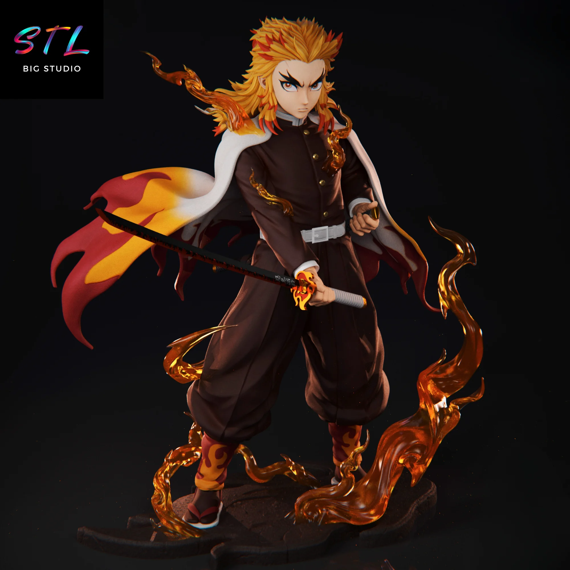 kyojuro rengoku stl demon slayer impresion 3d
