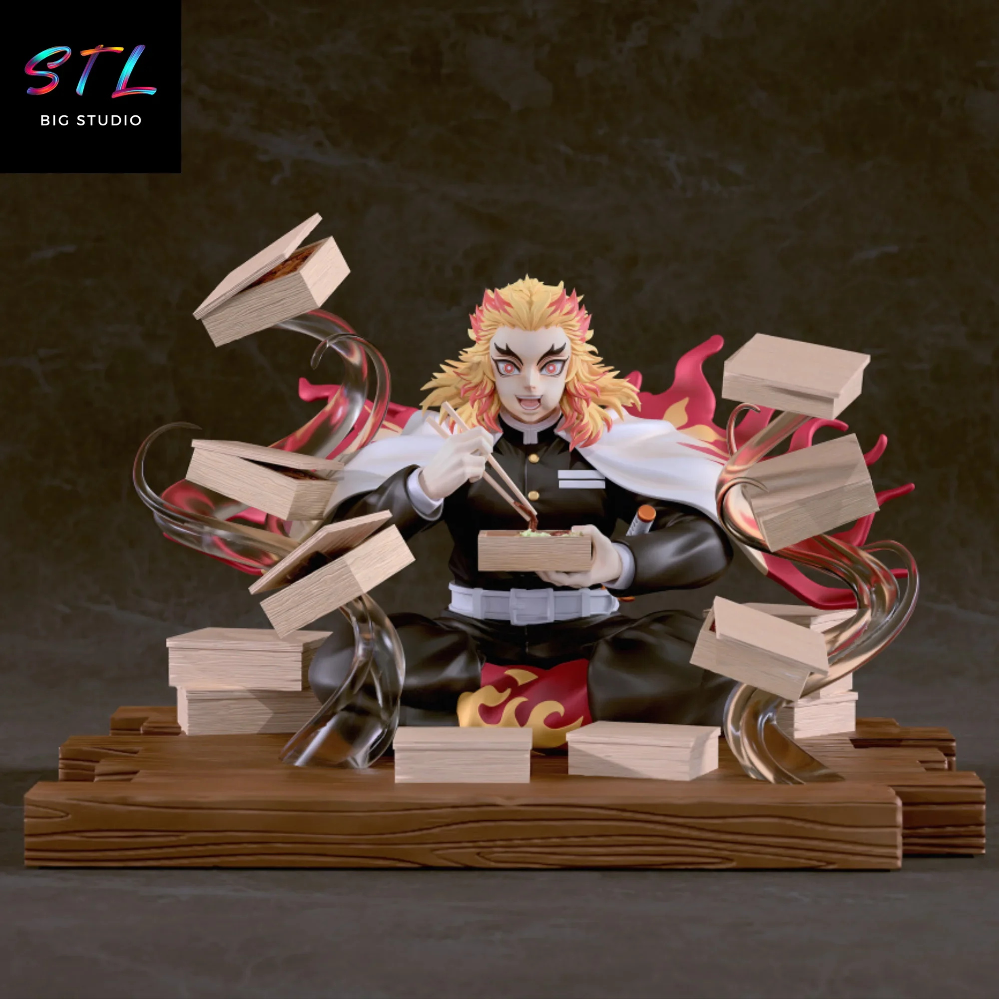 kyojuro rengoku stl impresion 3d demon slayer