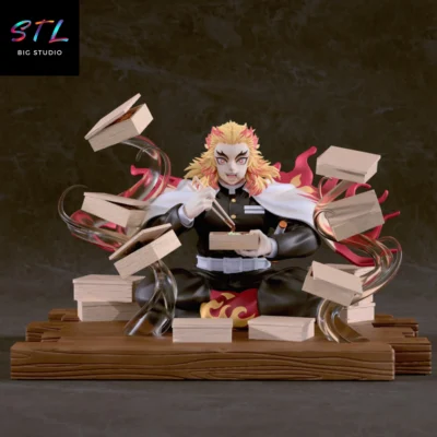 kyojuro rengoku stl impresion 3d demon slayer