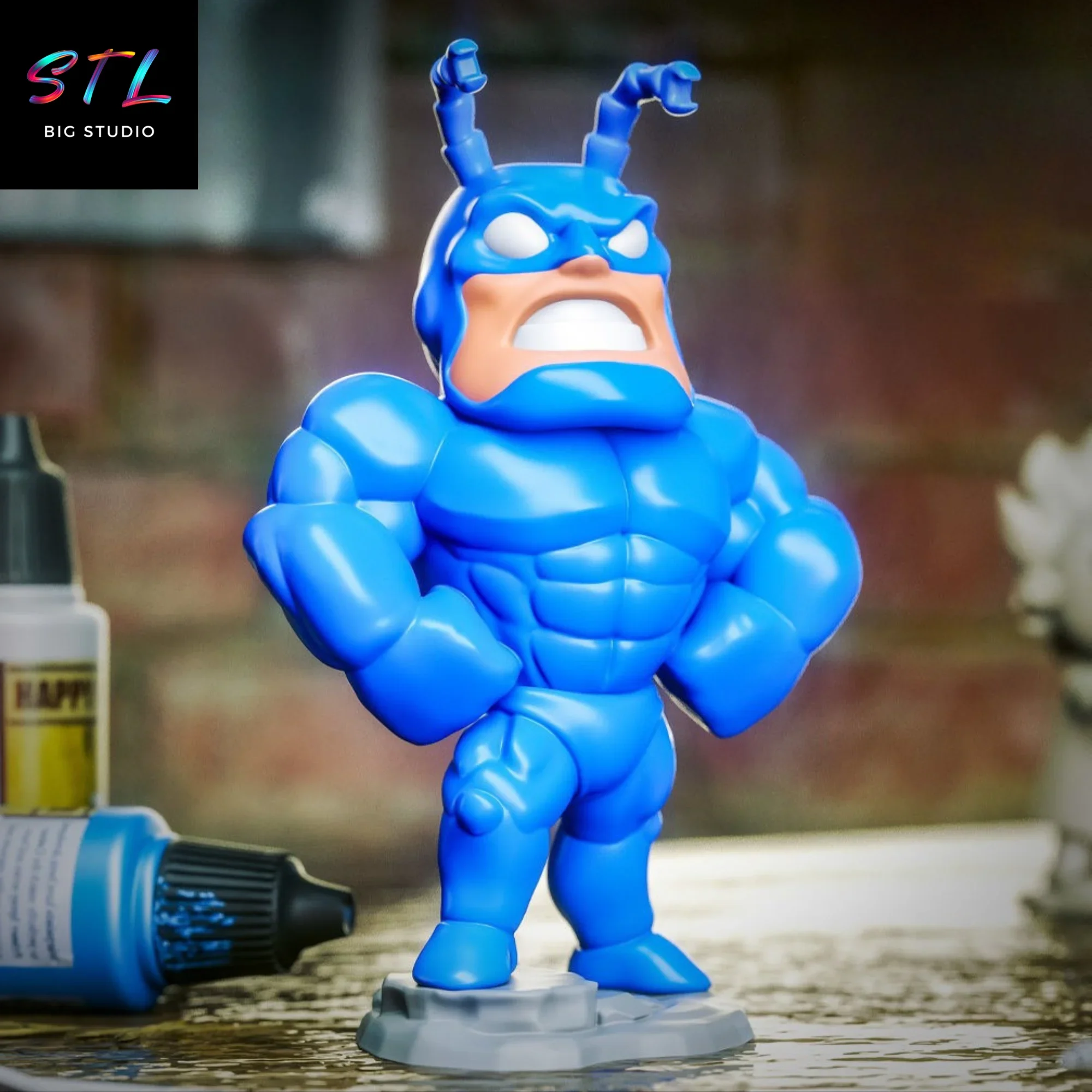 la garrapata chibi stl impresion 3d figura the tick la garrapata chibi stl impresion 3d figura the tick