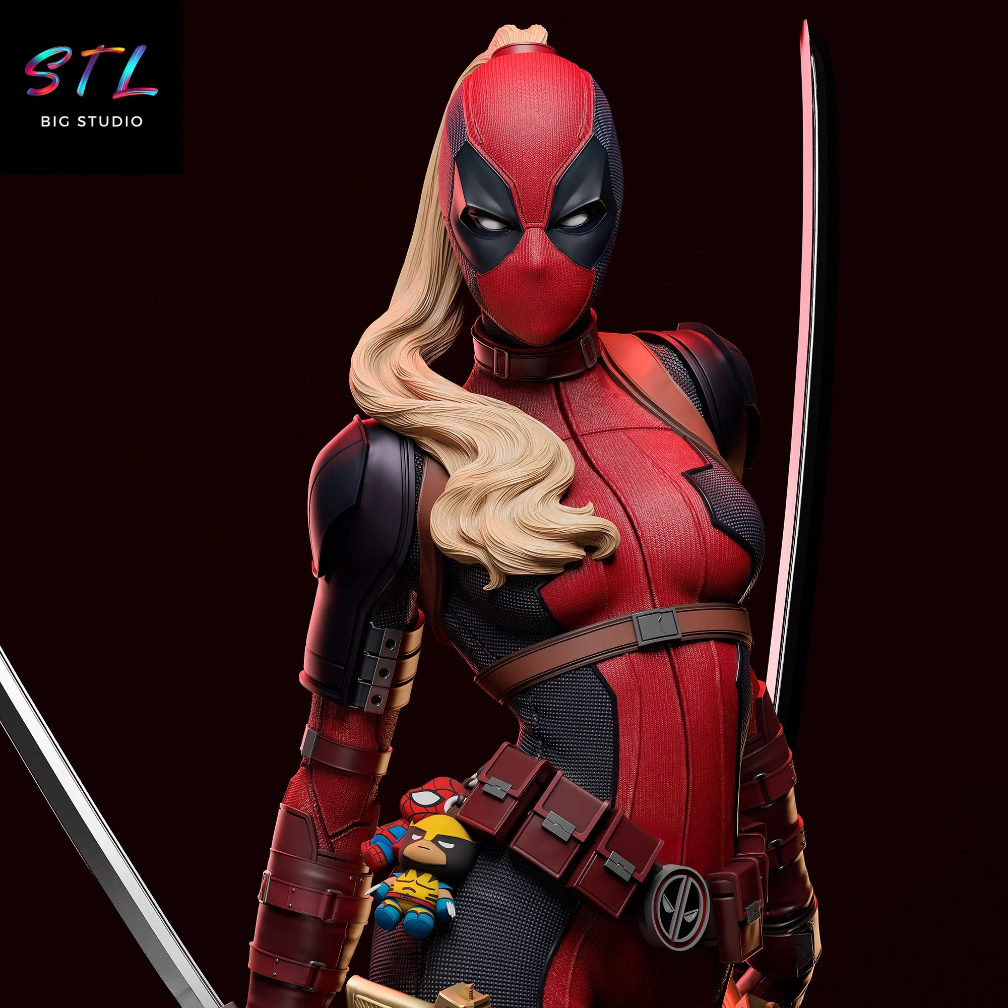 lady deadpool stl figura marvel impresion 3d lady deadpool stl figura marvel impresion 3d