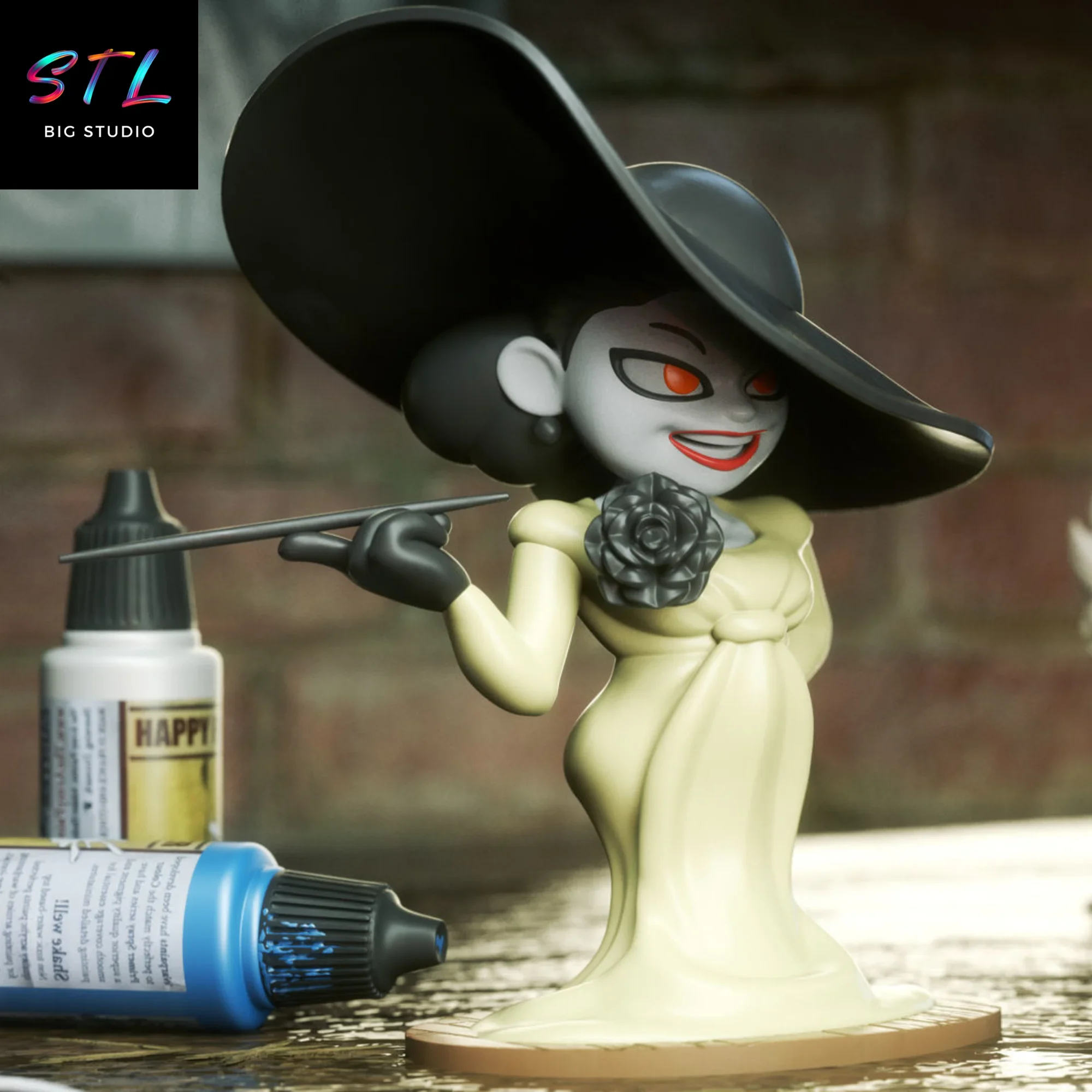 lady dimitrescu chibi stl resident evil impresion 3d lady dimitrescu chibi stl resident evil impresion 3d