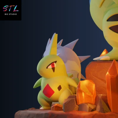 larvitar stl pokemon tyranitar impresion 3d