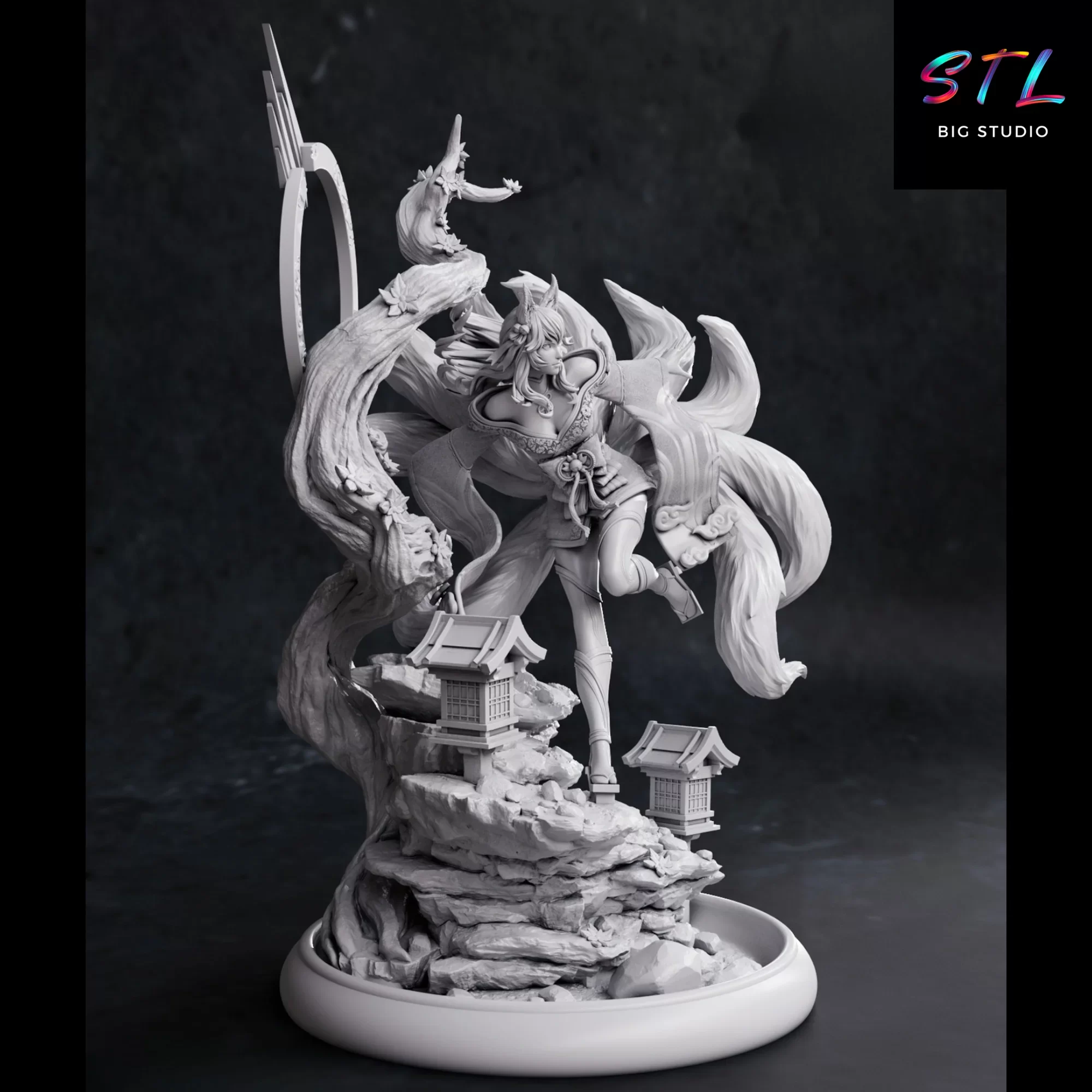 league of legends stl ahri diorama impresion 3d league of legends stl ahri diorama impresion 3d